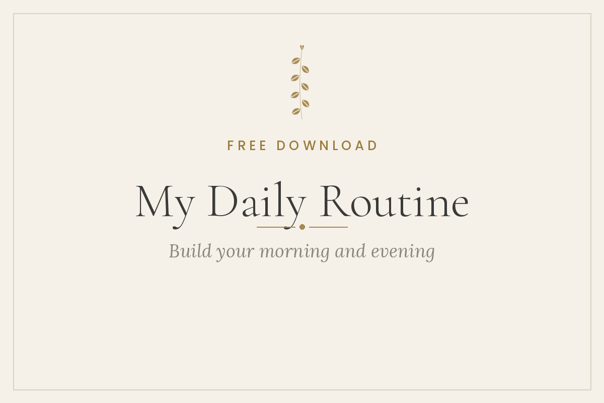 free daily skin routine planner download