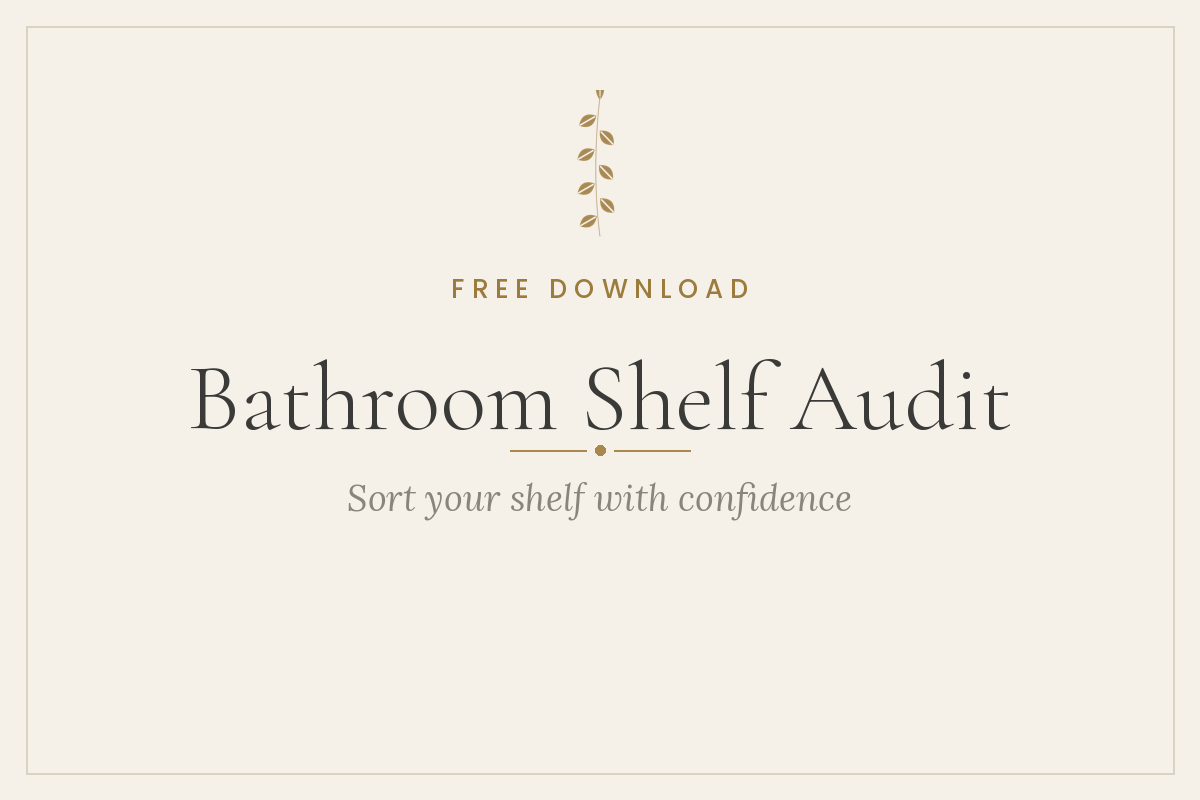 bathroom shelf audit planner download